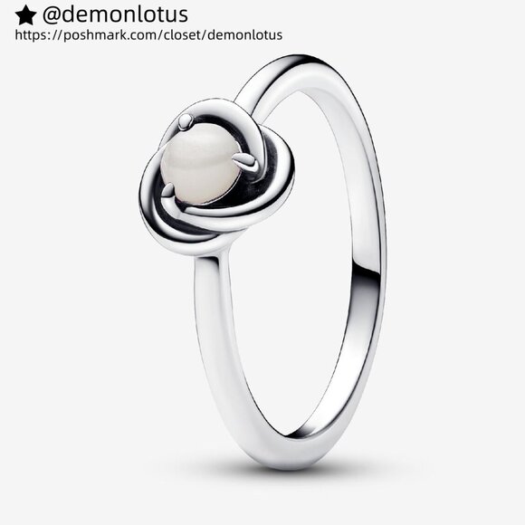 Pandora June Birthstone Eternity Circle Ring - Picture 1 of 5